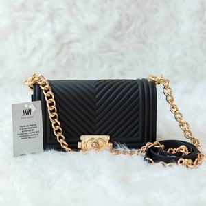 MW Most Wanted USA Jelly Gold Crossbody Handbag Shoulder Bag NWT